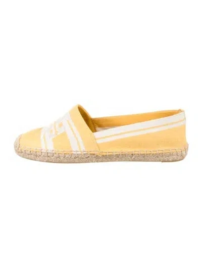 Pre-owned Tory Burch Canvas Printed Espadrilles In Multi