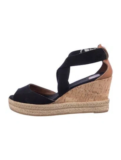 Pre-owned Tory Burch Canvas Pumps In Black