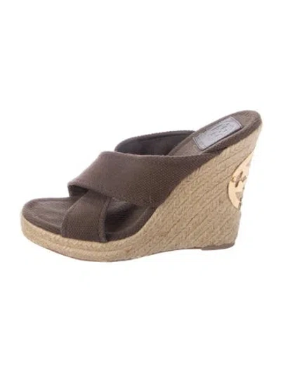 Pre-owned Tory Burch Canvas Sandals In Multi