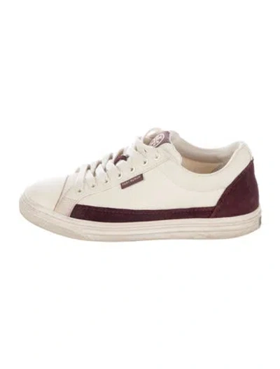 Pre-owned Tory Burch Canvas Sneakers In Neutral