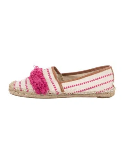 Pre-owned Tory Burch Canvas Striped Espadrilles In Multi
