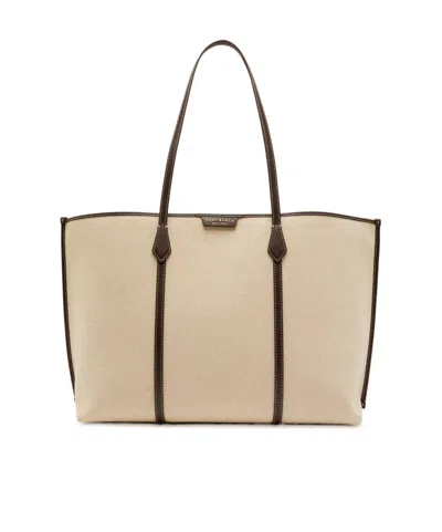 Tory Burch Canvas Tote Bag In Nude
