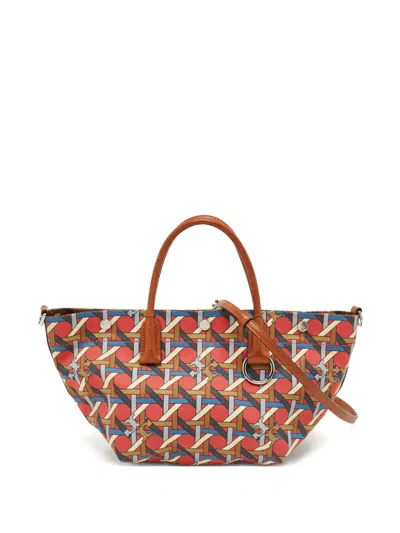 Pre-owned Tory Burch Canvas Tote Bag In Red