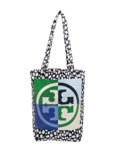 Pre-owned Tory Burch Canvas Tote In Blue