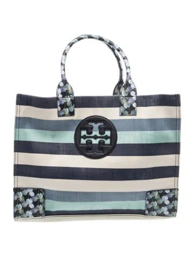 Pre-owned Tory Burch Canvas Tote In Blue