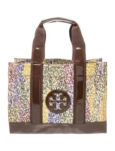Pre-owned Tory Burch Canvas Tote In Brown