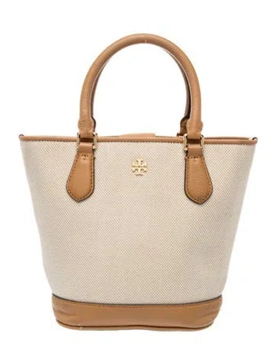 Pre-owned Tory Burch Canvas Tote In Brown
