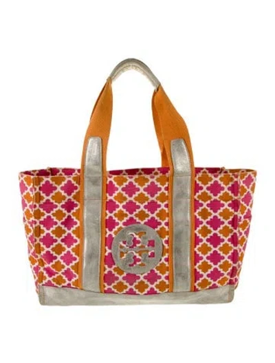 Pre-owned Tory Burch Canvas Tote In Multi