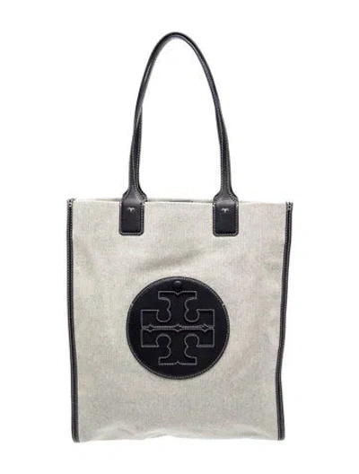 Pre-owned Tory Burch Canvas Tote In Neutral