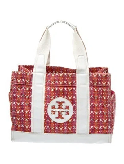 Pre-owned Tory Burch Canvas Tote In Pink