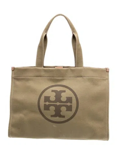 Pre-owned Tory Burch Canvas Tote In Yellow