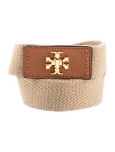 Pre-owned Tory Burch Canvas Waist Belt In Neutrals
