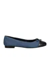 Tory Burch Ballerine Denim Trapuntato In Blue