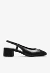 Tory Burch Cap-toe 45 Pavé Slingback Pumps In Black