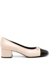 Tory Burch Heeled Leather Ballet In Pink