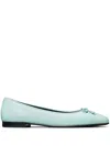 Tory Burch Round Head Ballet Shoes In Blue