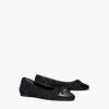 Tory Burch Cap-toe Ballet In Black
