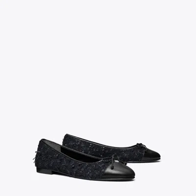 Tory Burch Cap-toe Ballet In Black