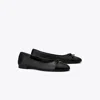 Tory Burch Cap-toe Ballet In Black
