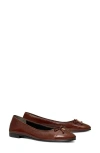 Tory Burch Cap Toe Ballet Flat In Dark Maple/dark Maple