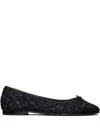 Tory Burch Cap-toe Ballet Flats In Black