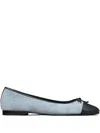 Tory Burch Cap-toe Ballet In Blue