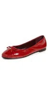 Tory Burch Bow Logo Cap Toe Ballet Flat In Brick Lane/brick Lane