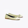 Tory Burch Cap-toe Leather Ballet Flat In Multi