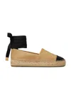 Tory Burch Ankle Wrap Cap Toe Platform Espadrille In Brown