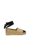 Tory Burch Beige Leather Espadrilles In Neutrals