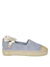 Tory Burch Cap-toe Espadrille With Woven Jute Sole In Blue