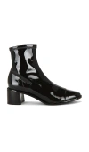 Tory Burch Cap-toe Heel Ankle Boots Cocoa In Black