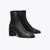 Tory Burch Cap-toe Heeled Ankle Boot In Black