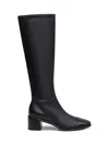 Tory Burch Black Boots With Gold-colored Logo Plate In Perfect Black