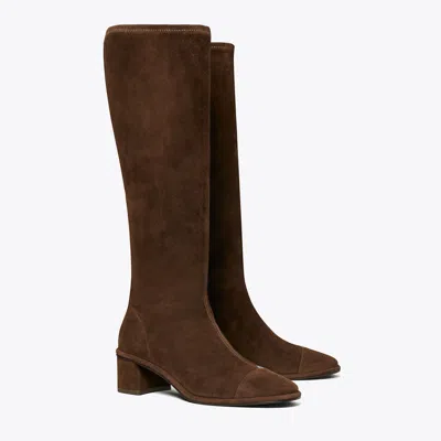 Tory Burch Cap-toe Knee-high Boot In Blue