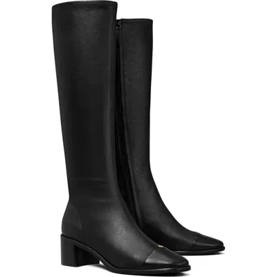 Tory Burch Cap Toe Knee High Boot In Perfect Black