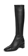 Tory Burch Cap Toe Knee High Boots Perfect Black In Black