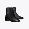 Tory Burch Cap-toe Low Heeled Ankle Boot In Black