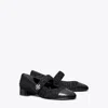 Tory Burch Tweed Cap-toe Ballet Flats In Black