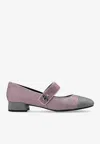 Tory Burch Embellished Mary Jane Pumps Grey In Pink