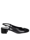 Tory Burch Cap Toe Slingback With 45mm Block Heel In Nero
