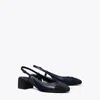 Tory Burch Leather Embellished Slingback Pumps 45 In Black