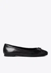 Tory Burch Cap-toe Bow Embellished Ballet Flats