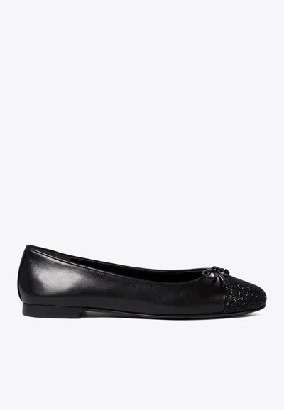 TORY BURCH CAP-TOE PAVED BALLET FLATS