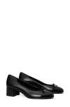 Tory Burch Cap Toe Pump In Black