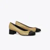 Tory Burch Cap-toe Pump In Yellow