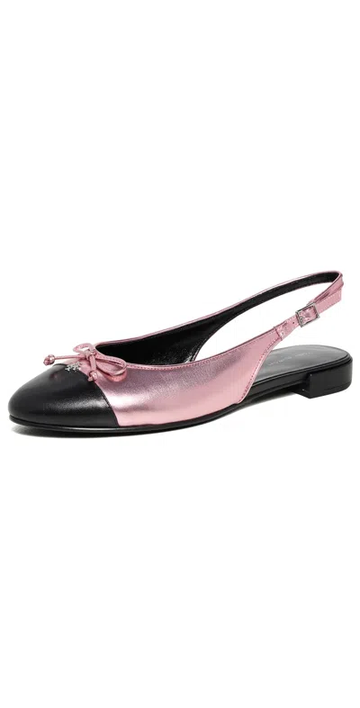 Tory Burch Cap-toe Slingback Ballet In Multi