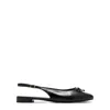 Tory Burch Leather Slingback Shoes With Contrast Pointed Toe In Gngr Shortbre