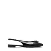 Tory Burch Leather Slingback Shoes With Contrast Pointed Toe In Gngr Shortbre