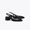 Tory Burch Cap-toe Slingback In Black